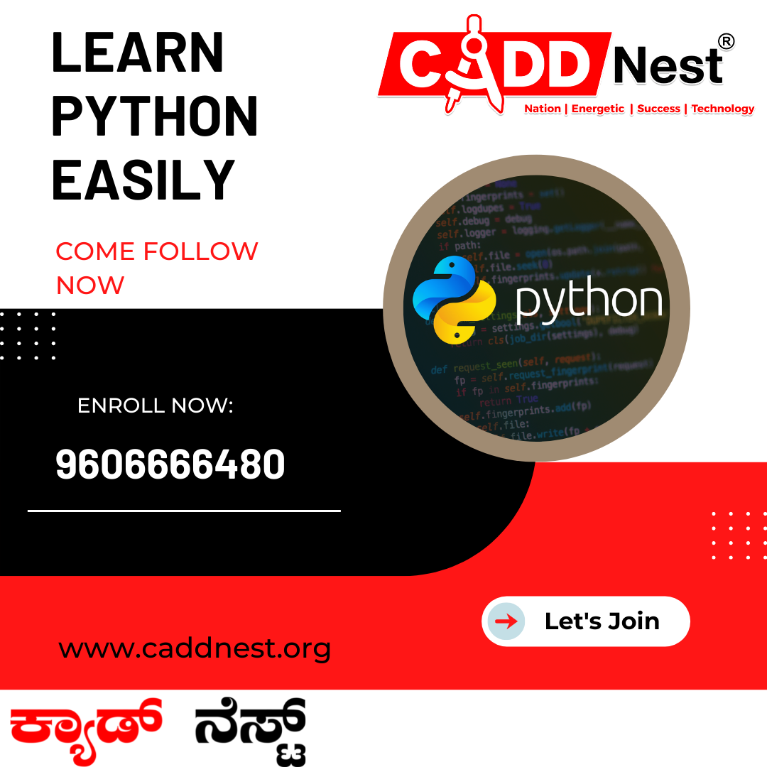 CADD NEST (P) Ltd., - Latest update - Know everything about Python with CADD NEST RR Nagar