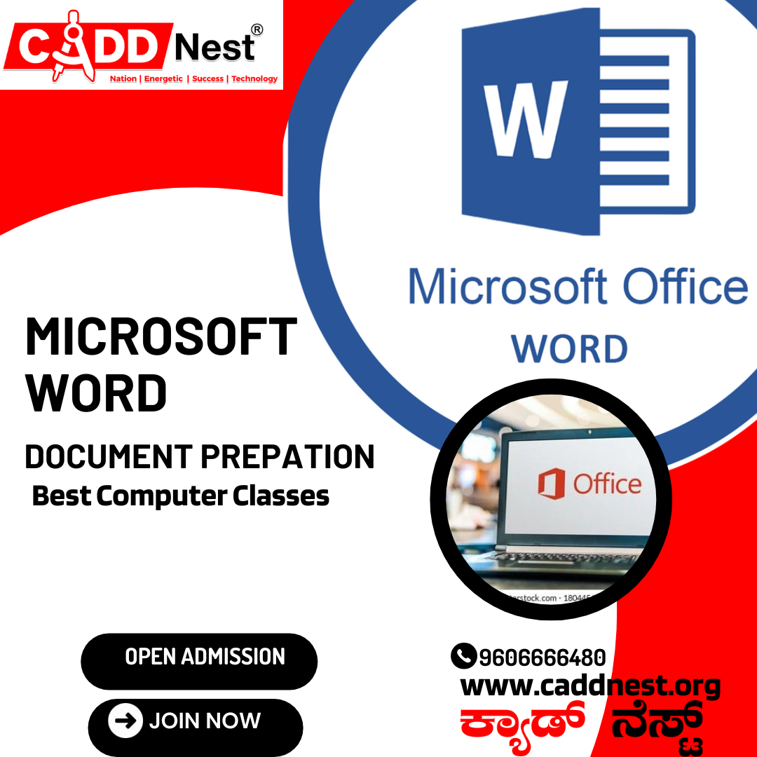 CADD NEST (P) Ltd., - Latest update - Best MS  Office Word Document Preparation  classes  in Malleshwaram