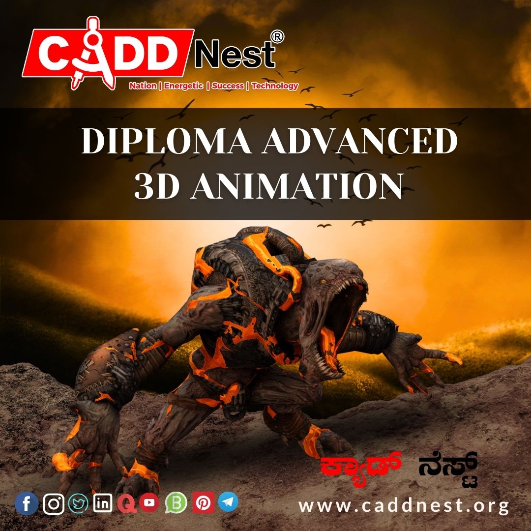 CADD NEST (P) Ltd., - Latest update - Best Diploma advanced 3D animation course