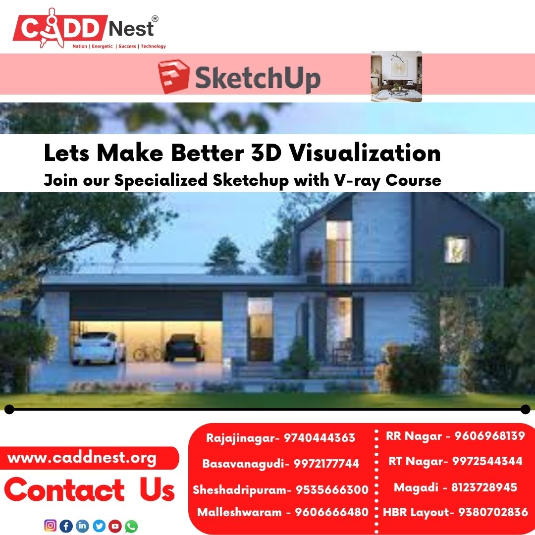 CADD NEST (P) Ltd., - Latest update - Google Sketchup with V-ray in Sheshadripuram